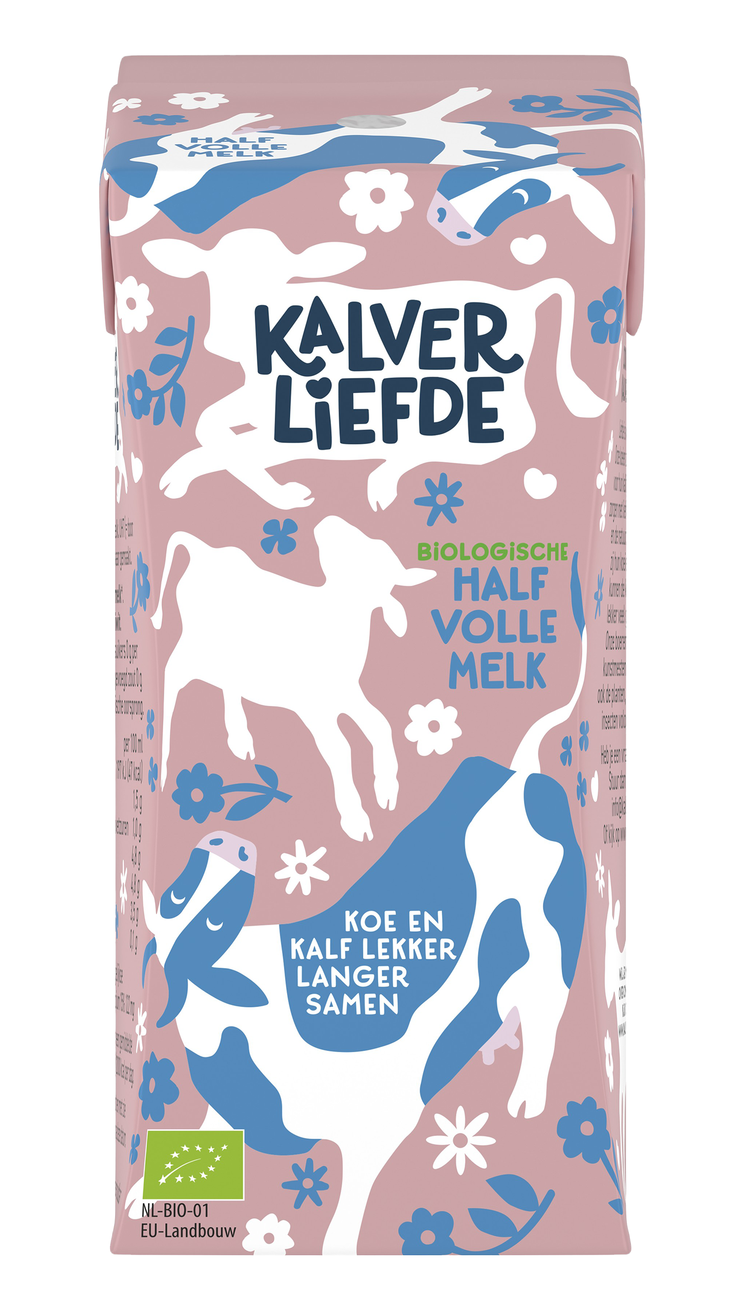 kal verliefde houdbare melk biologisch kleine verpakking
