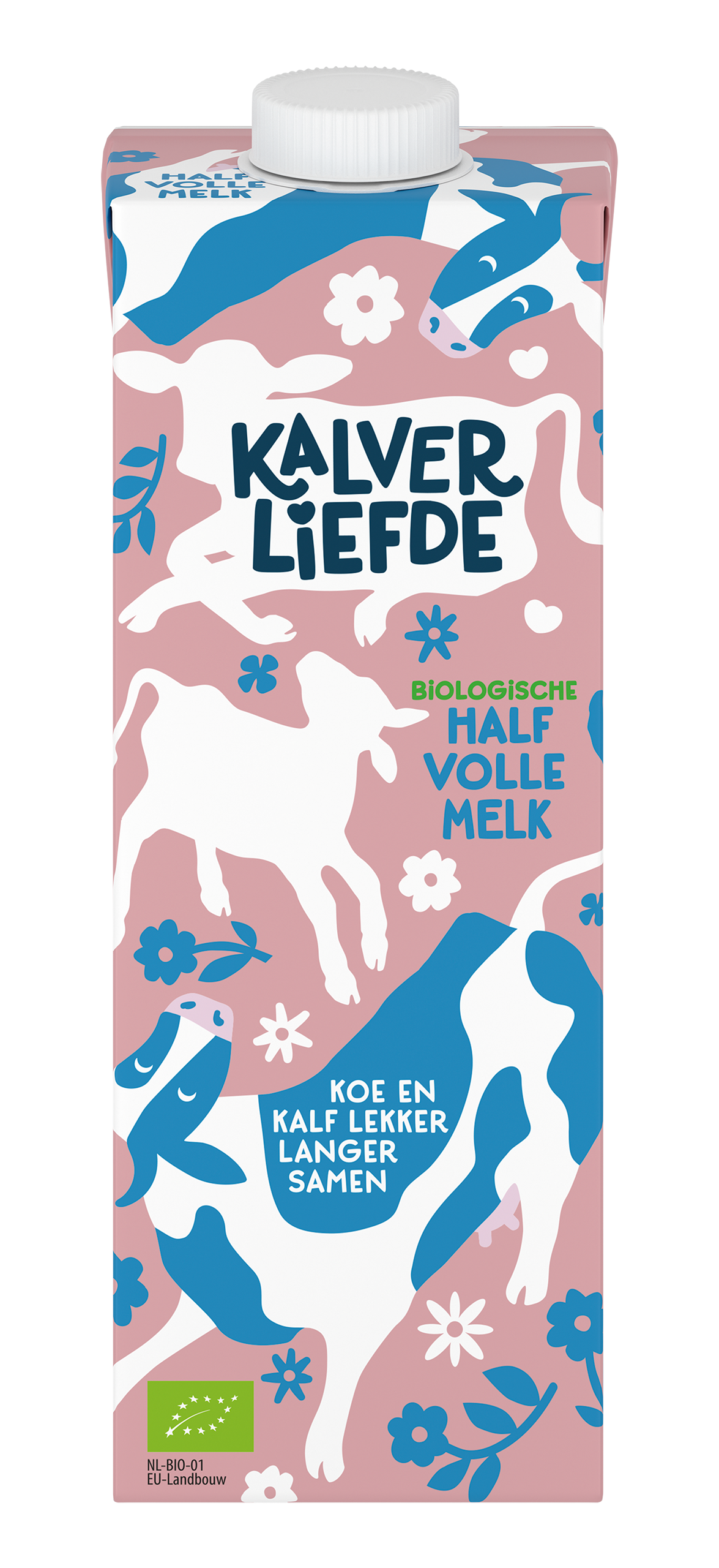 kalver liefde half volle biologische houdbare melk